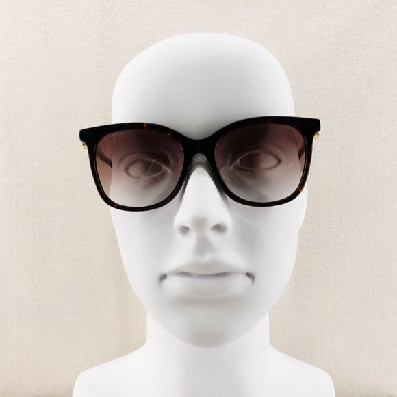 Gucci GG1071 Cat Eye Sunglasses Tortoise Brown OS - Picture 9 of 15